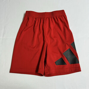 ADIDAS Athletic Shorts Boy's Size 6 Red Black Logo